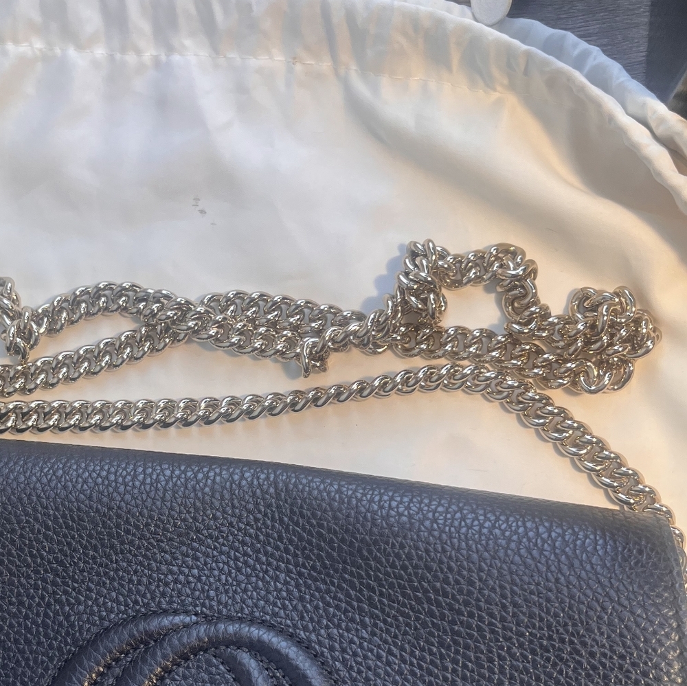 Gucci Soho Black Leather Women's Bag - Picture 6 of 7